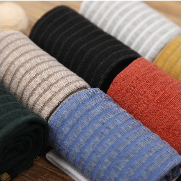 [Xuất Nhật] Tất nữ cổ nhún phong cách vintage, nhiều màu bằng sợi bông siêu thoáng, thấm mồ hôi