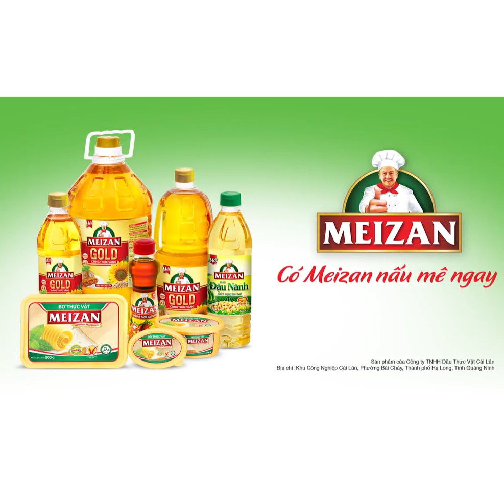 Thùng 12 Chai 1 Lít Dầu Ăn Meizan Gold