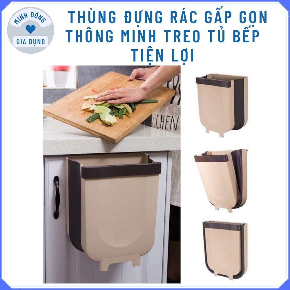 Thùng Rác Gấp Gọn Thông Minh Treo Cạnh Tủ Bếp Size To Tiện Lợi, Thùng Đựng Rác Treo Tủ Bếp