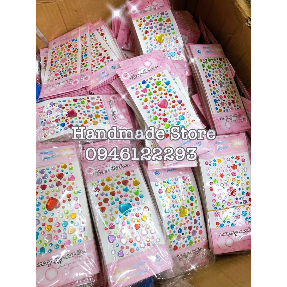 Sticker hạt đá trang trí