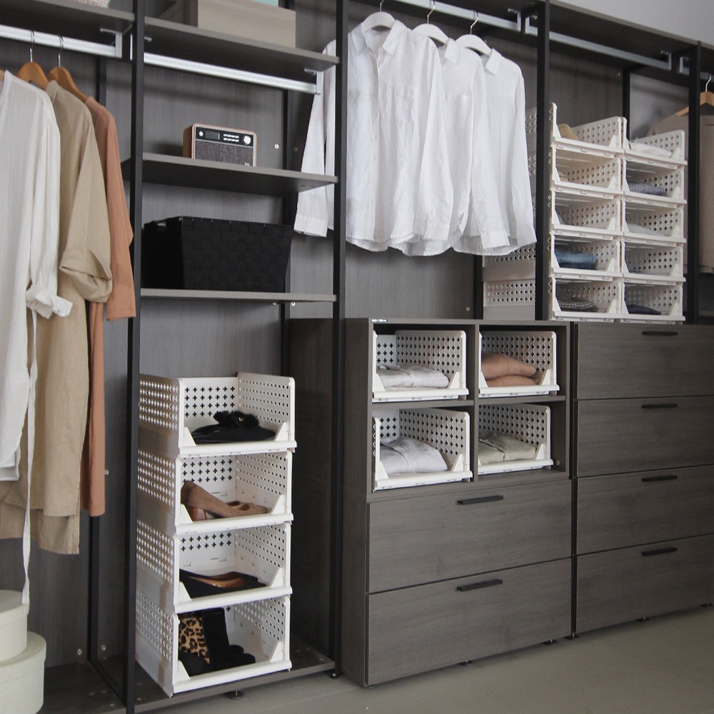 Kệ Ngăn Kéo [Ollyhome] Kệ Đựng Đồ Phân Chia Tủ Quần Áo, Đồ Dùng Gấp Gọn Thông Minh Size M Phong Cách Hàn Quốc ST39