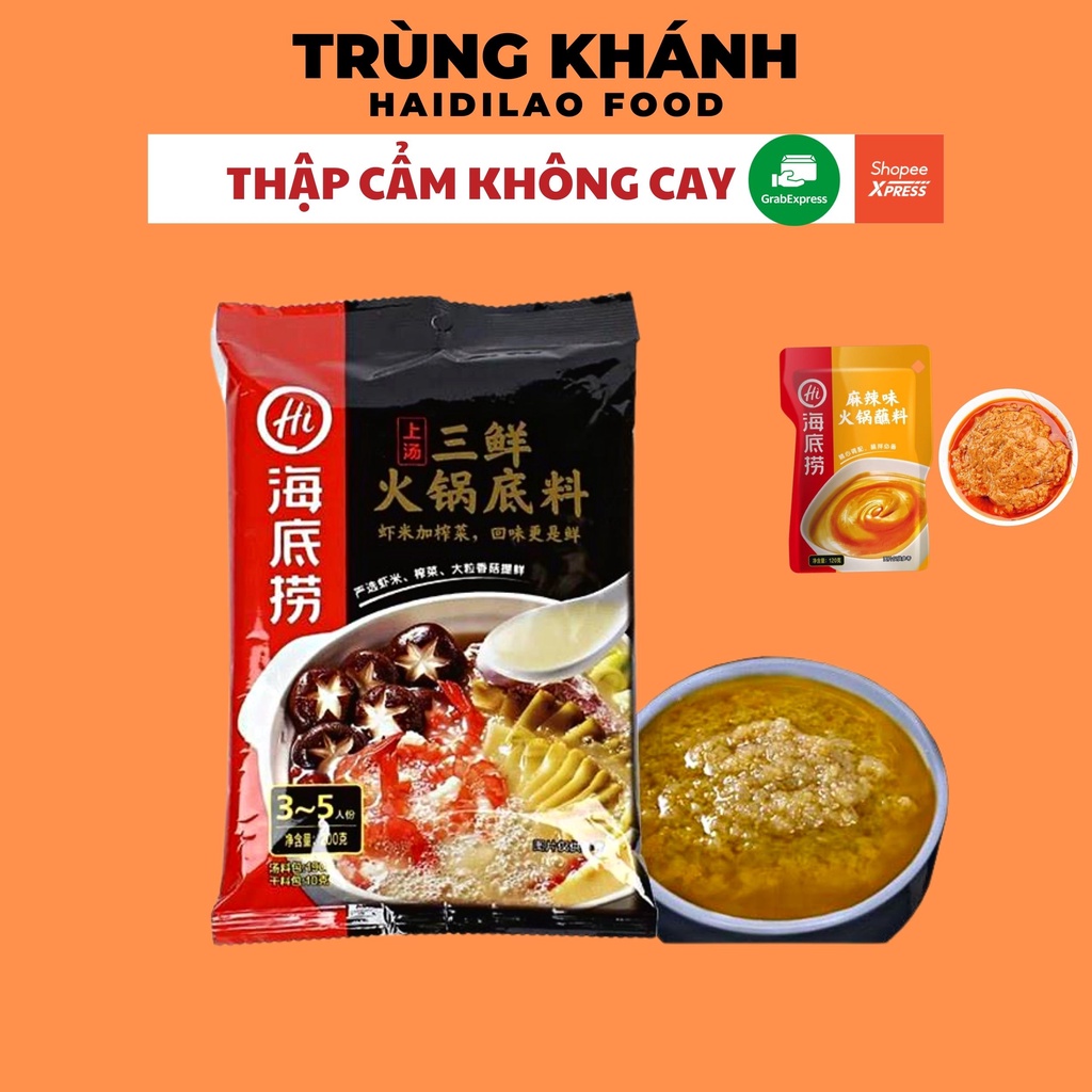 Cốt haidilao tứ xuyên,Cốt lẩu tứ xuyên ,Nước lẩu haidilao tứ xuyên vị THẬP CẨM KHÔNG CAY