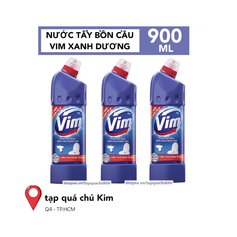 Nước tẩy rửa bồn cầu VIM 900ML - xanh dương