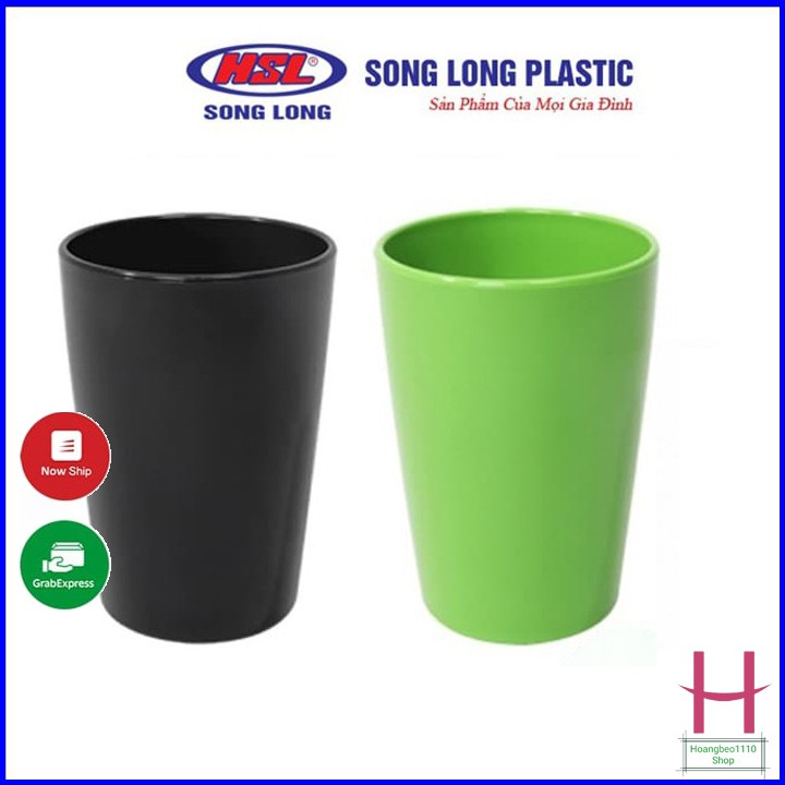 Cốc nhựa phíp Song Long 3 size cho nhà hàng, quán ăn, gia đình { H }