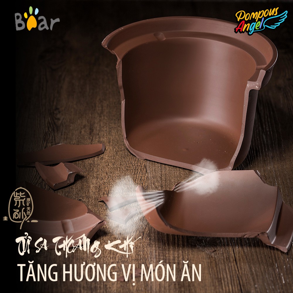 Nồi nấu cháo chậm tử sa 4.5L cách thủy BEAR DDZ-B45Z1