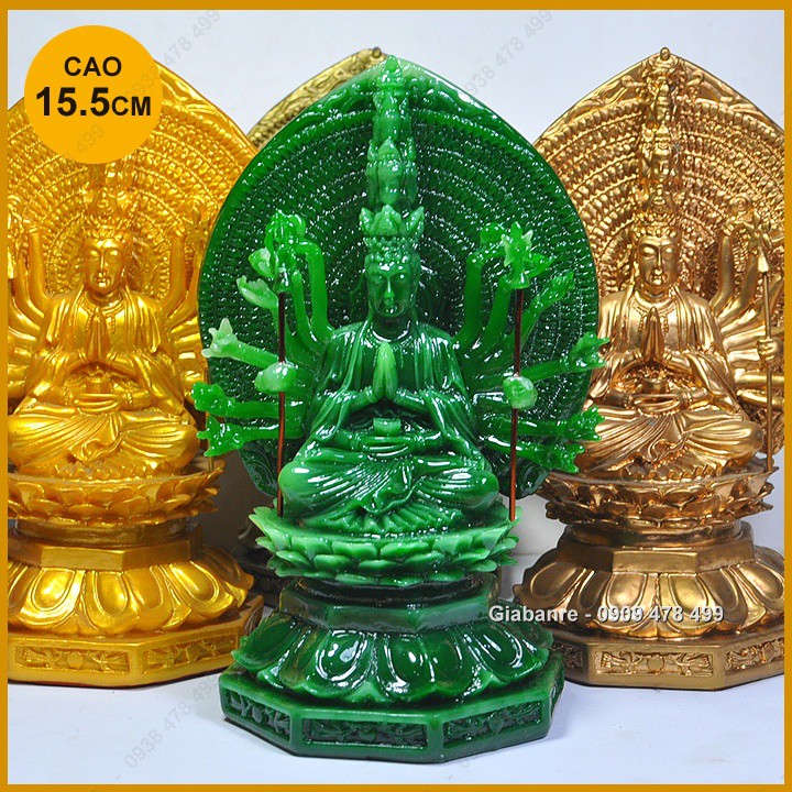 TƯỢNG BỒ TÁT THIÊN THỦ THIÊN NHÃN CHI TIẾT CAO-16CM  - 6868