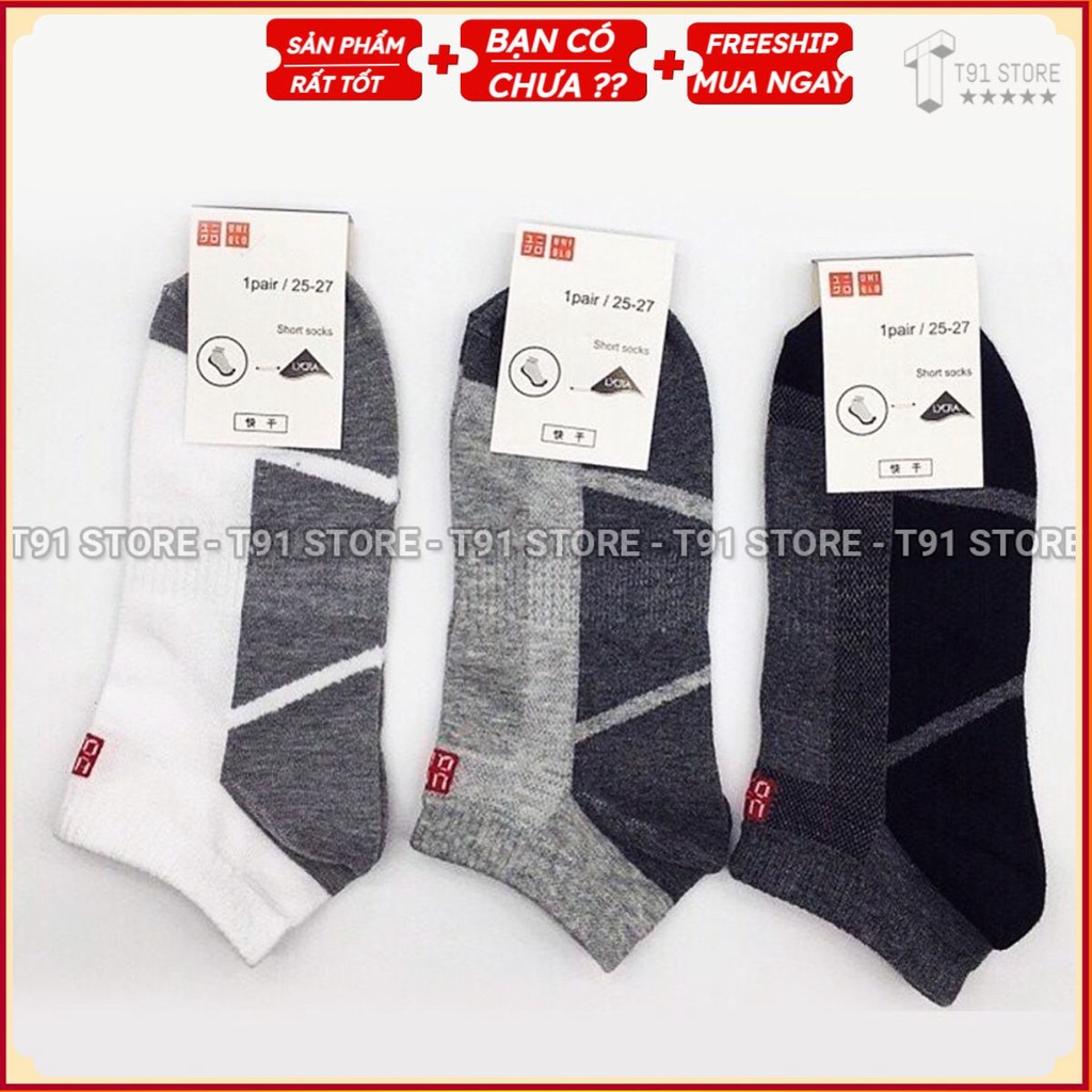 [Combo 10 đôi] Tất Uniqlo 🧦FREESHIP🧦 Tất Uniqlo cổ ngắn chất cotton - Hàng cao cấp - Kháng khuẩn , khử mùi, co giãn tốt