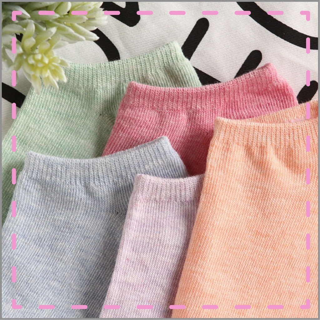 Tất nữ cổ ngắn trơn nhiều màu - vớ cotton thoáng mát kháng khuẩn