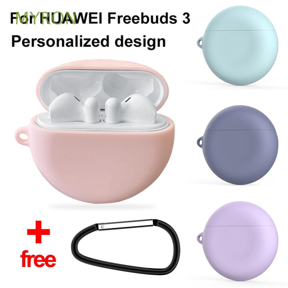 MYRON Macaroon Color Silicone Case Charging Box Protective Cover for Huawei Freebuds 3