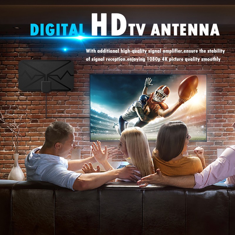 Ăng ten kỹ thuật số 3600 dặm 4K kèm bộ khuếch đại tín hiệu DVB-T2 chất lượng cao tiện dụng cho TV trong nhà