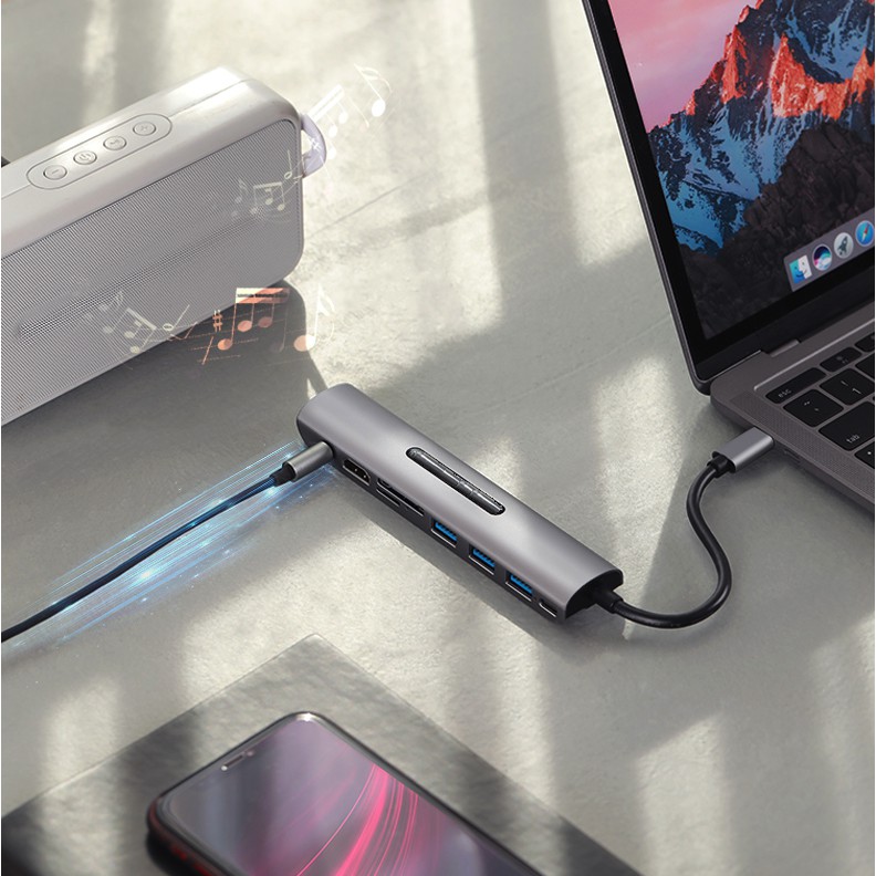 Hub chuyển USB type C 9 in1 Bảo Hành 1 Tháng