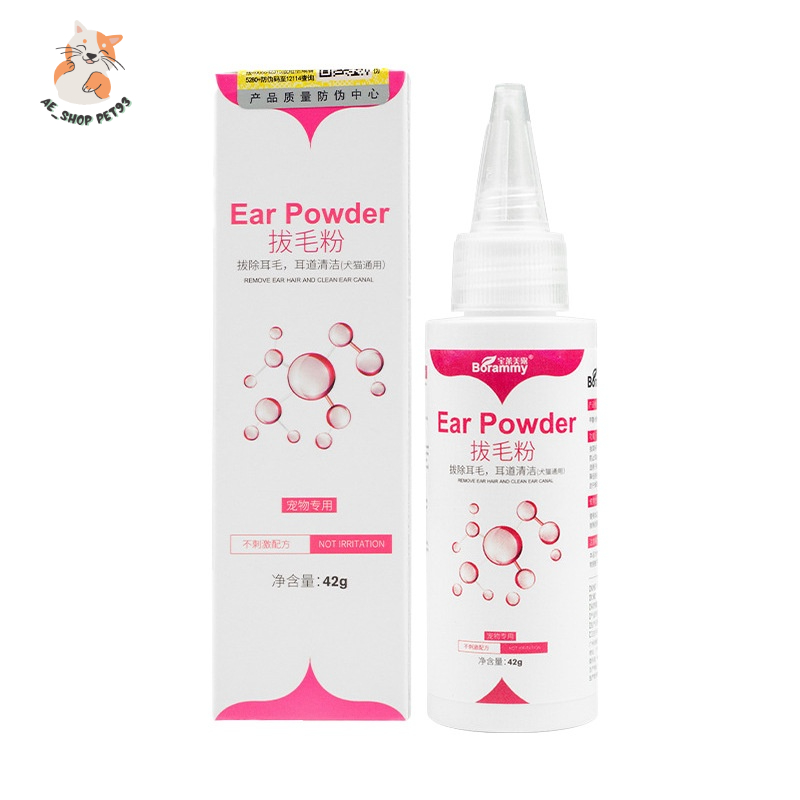 Bột nhổ lông tai chó Pet Ear Powder vệ sinh tai chó mèo không đau - 42gr