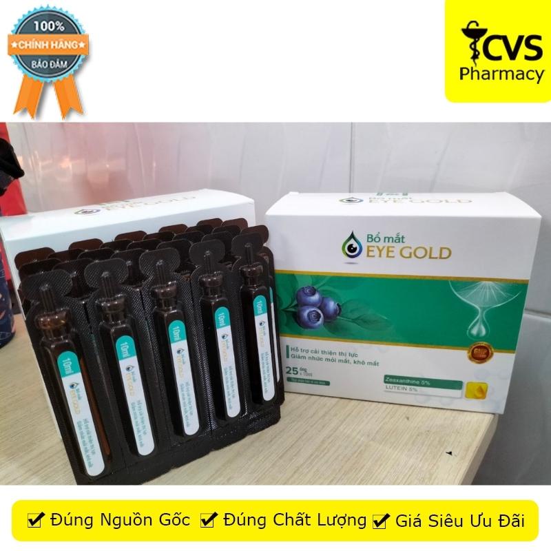 Bổ Mắt Eye Gold (25 ống) hỗ trợ cải thiện thị lực, giúp sáng mắt, giảm nhức mỏi mắt, khô mắt - CVS Pharmacy