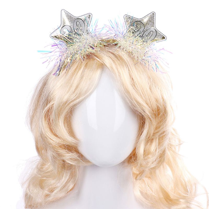 Băng Đô Cài Tóc Họa Tiết Ngôi Sao Lấp Lánh Mừng Năm Mới 2020