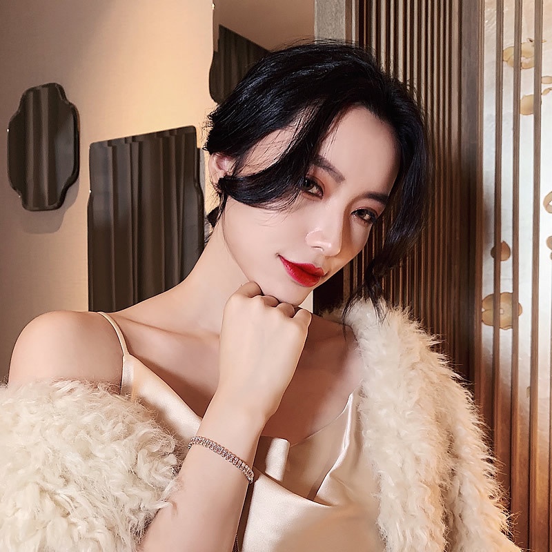 Vòng Đeo Tay Đính Đá Hình Giọt Nước Có Thể Điều Chỉnh Kích Thước