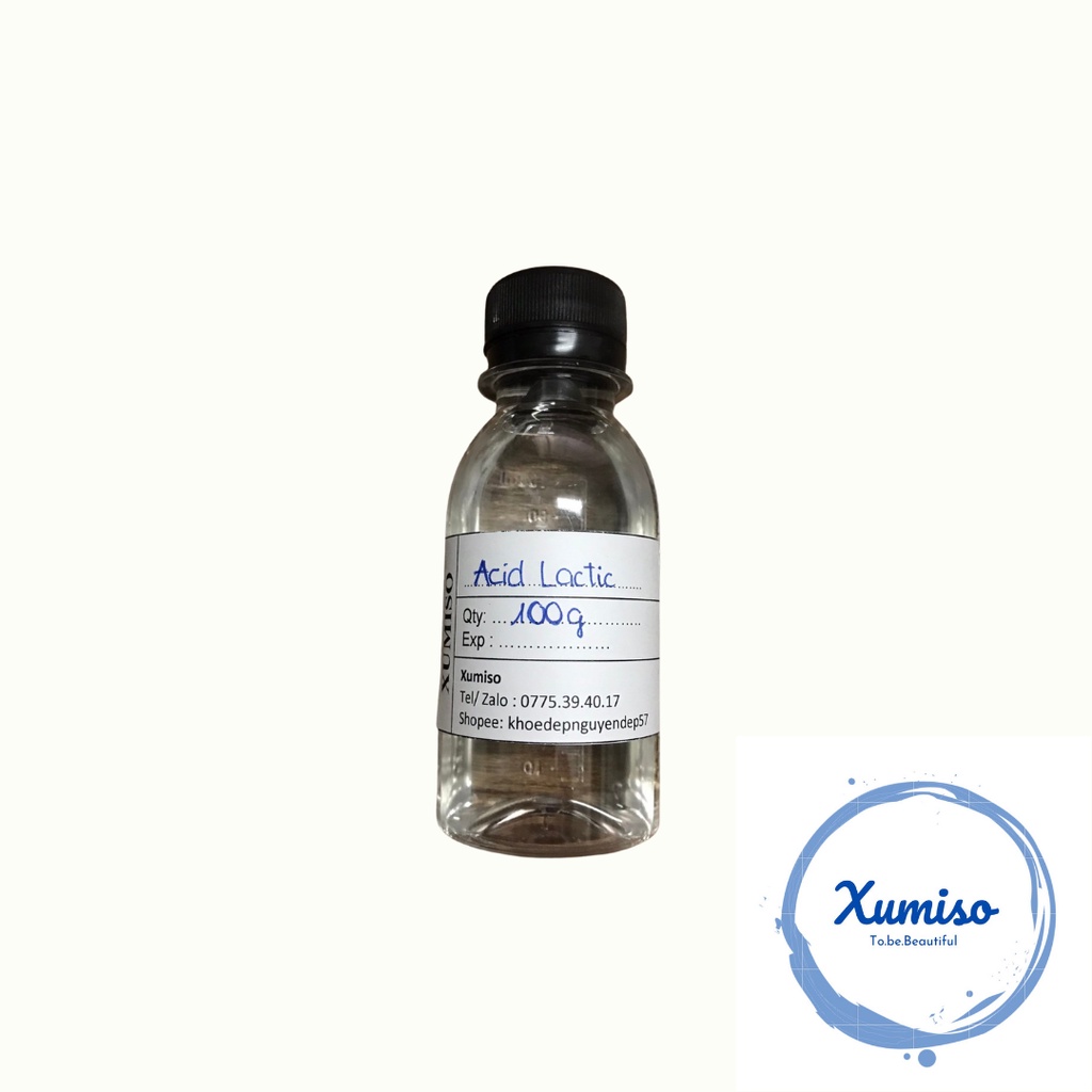 Acid Lactic - Tẩy tế bào chết - nguyên liệu mỹ phẩm - Xumiso - 100G