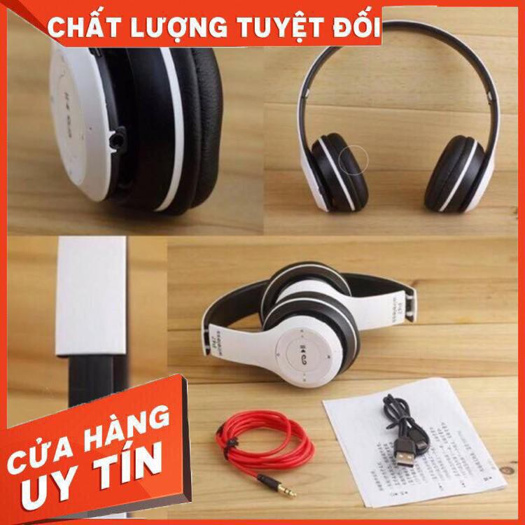 [Bán Giá Gốc] Tai nghe bluetooth chụp tai P47, có khe cắm thẻ nhớ - Tặng kèm cáp kết nối âm thanh