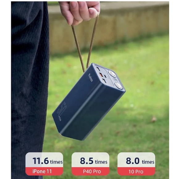 Pin sạc dự phòng YOOBAO H5 - dung lượng 50000 mAh - tích hợp đèn pin siêu sáng, hỗ trợ sạc nhanh PD