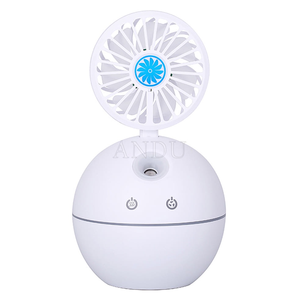 Máy xông tinh dầu kèm quạt, máy phun sương có đèn led mẫu mới