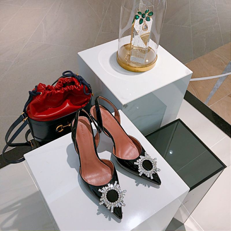 Cao gót amina muaddi da tpu 6.5Cm