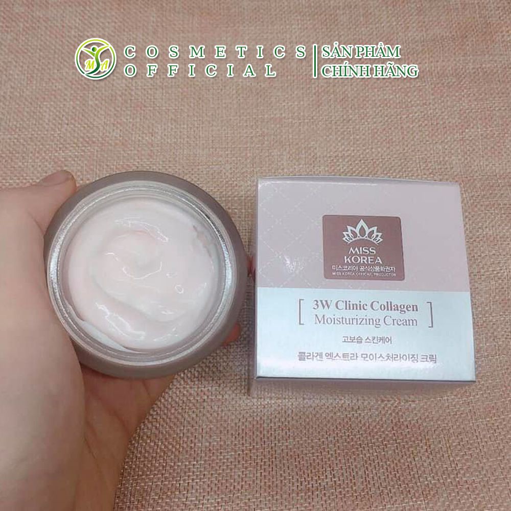 [CHUẨN AUTH] Kem dưỡng da chiết xuất từ Collagen 3W Clinic Collagen Extra Moisturizing Cream - Nhập khẩu Hàn Quốc