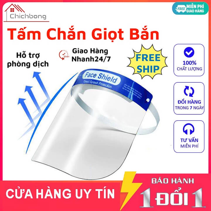 Tấm Chắn Giọt Bắn, Phòng Dịch Chống Bụi, Kháng Khuẩn Trong Suốt, kính chống giọt bắn Face Shield