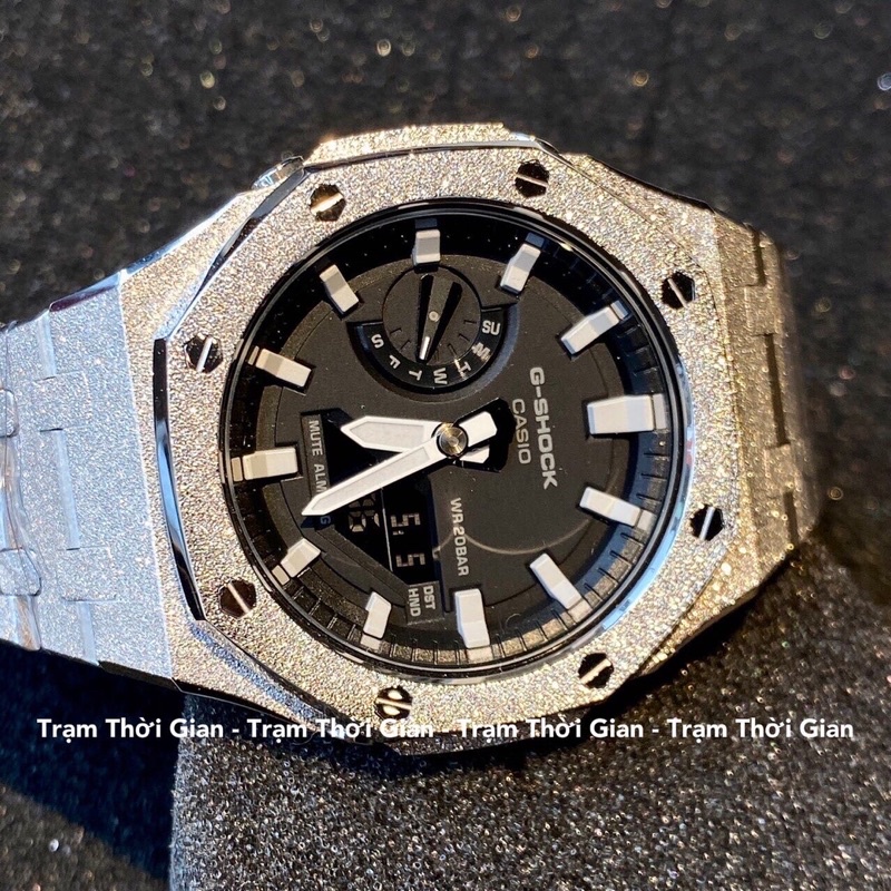 Đồng hồ nam Casio G-shock GA-2100-1A độ thép ánh tuyết bạc