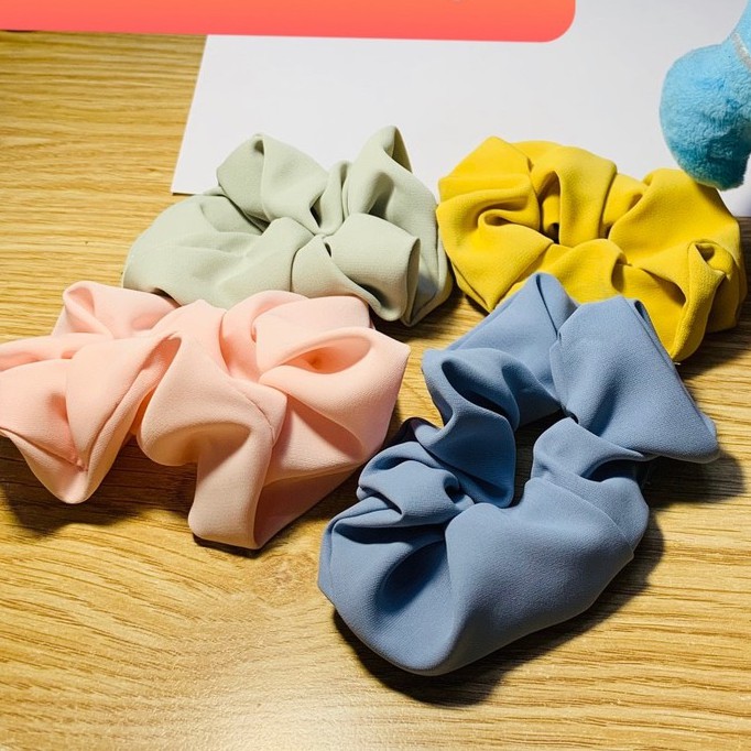 Buộc Tóc SCRUNCHIES Hoa Cúc, Dây Buộc Vải Voan Hàn Quốc Xinh Xắn, Buộc Tóc Vải Nhiều Mẩu