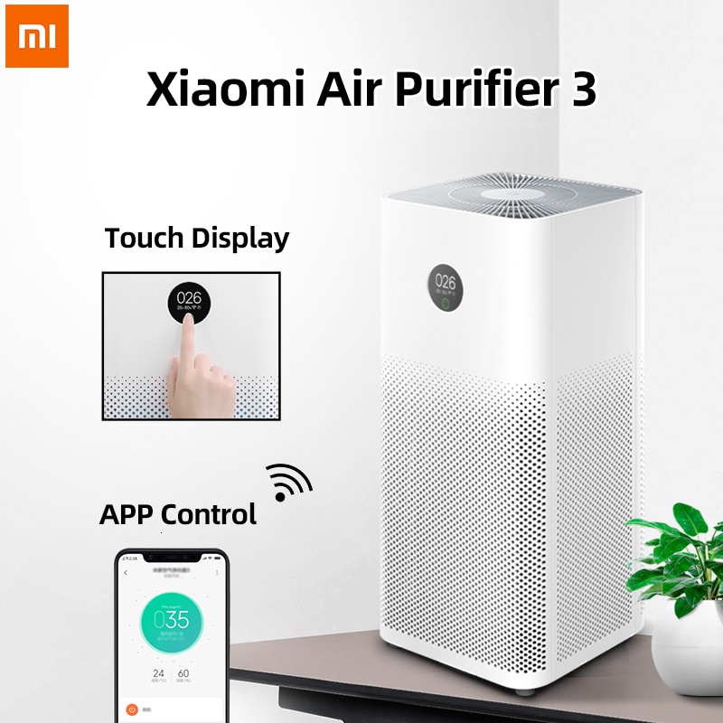 Xiaomi MIJIA Máy Lọc Không Khí 3 Máy Làm Sạch Formaldehyde Tự động Bộ Lọc Làm Mát Không Khí Tại Nhà APP Điều Khiển Từ Xa