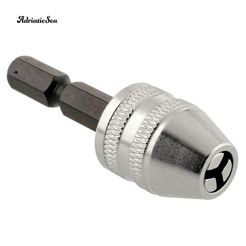 Đầu kẹp mũi khoan 6mm 1/4 inch màu bạc