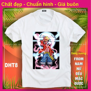 áo thun Đảo hải tặc dht8 chất đẹp One Piece,phông,in hình Franky,Brook,Jinbe,bao đổi trả