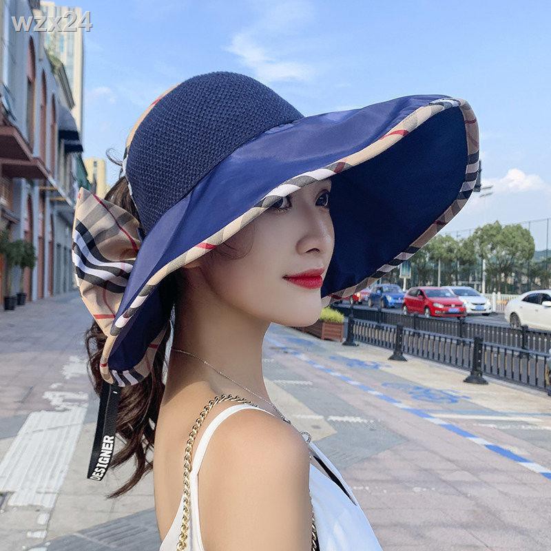 Mũ chống nắng hàn quốc nữ mùa hè vành lớn tia cực tím nón rỗng đi biển ngư dân Nhật Bản