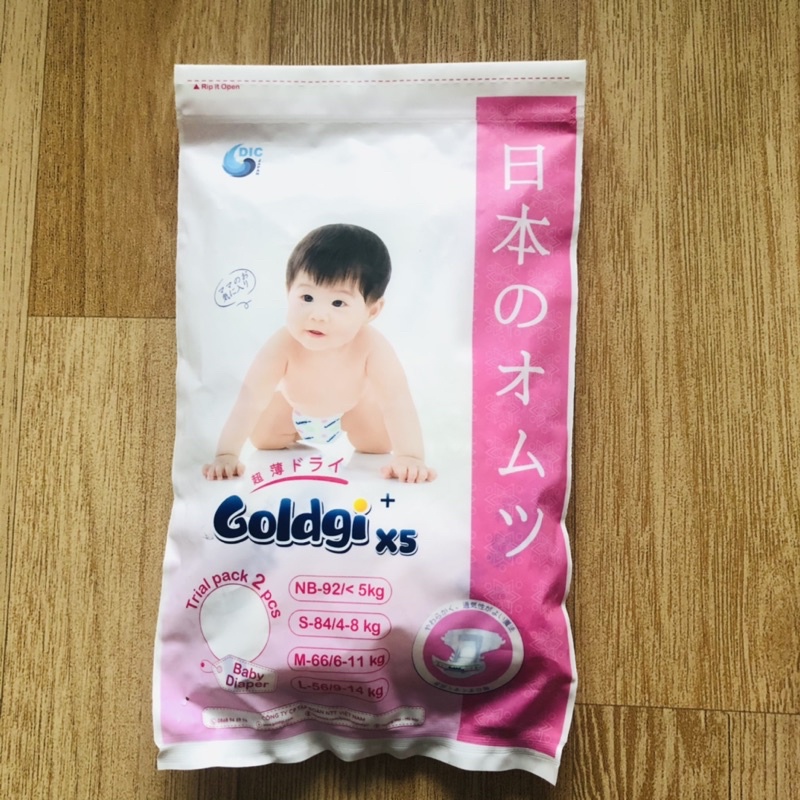 Chính hãng tã bỉm Goldgi X5 dán quần full size Nb92/S84/M66/L56/Mq60/Lq50/Xlq44/XXLq32