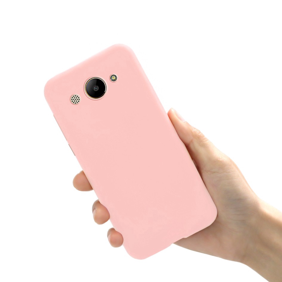 Ốp điện thoại silicon trơn màu cho Huawei Y3 2017 2018Y5 Lite 2017 Y3 2018 5.0 inch