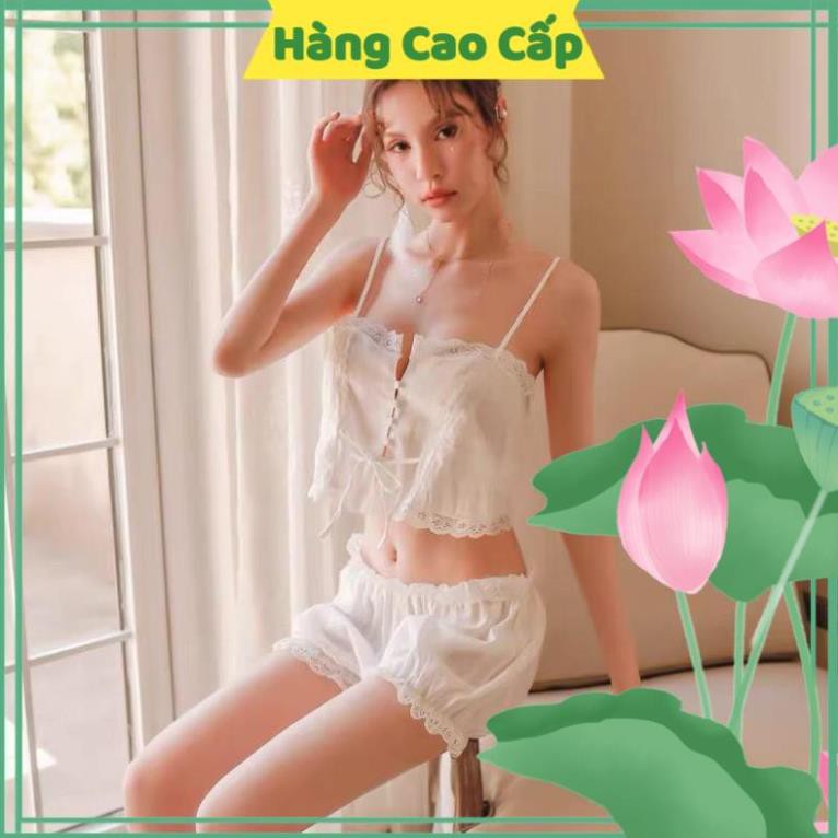 Đồ Ngủ Nữ Sexy Bộ Đồ Ngủ Sexy Quần Đùi Áo Croptop Hai Dây Gợi Cảm | BigBuy360 - bigbuy360.vn