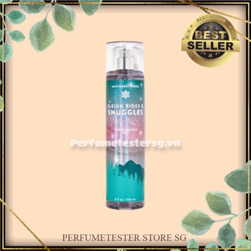 Xịt thơm Bath &amp; Body Works mùi Sleigh Rides Snuggle 50ml/100ml - 236ml Full Seal  -𝒑𝒆𝒓𝒇𝒖𝒎𝒆𝒕𝒆𝒔𝒕𝒆𝒓.𝒔𝒈