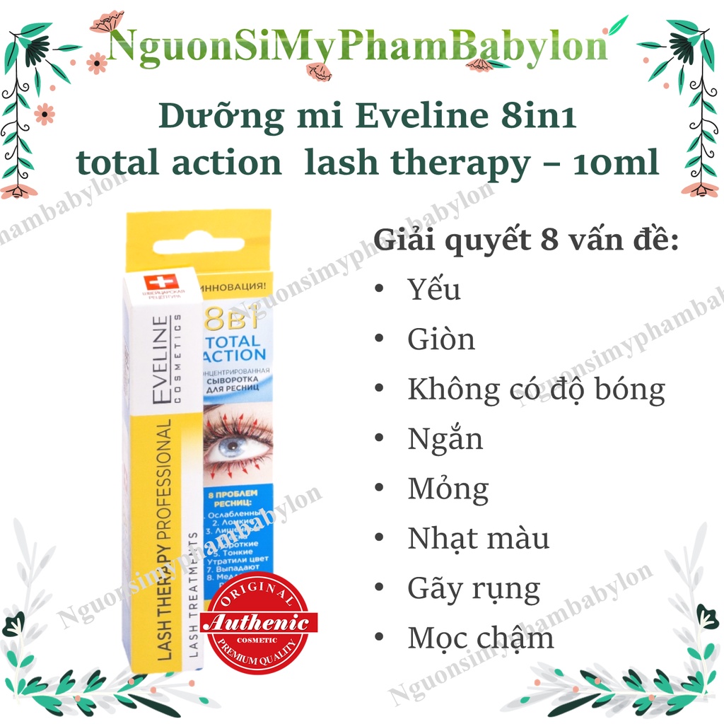 Huyết thanh Dưỡng dày và dài mi Eveline 8in1