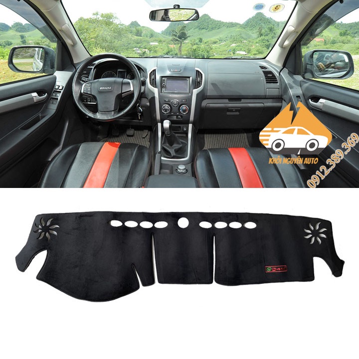 Isuzu D-Max 2013, 2014, 2015, 2016, 2017-2022 Tấm Che Nắng Taplo Chống Trượt 3 Lớp CHẤT LIỆU NHUNG MỊN Loại 1