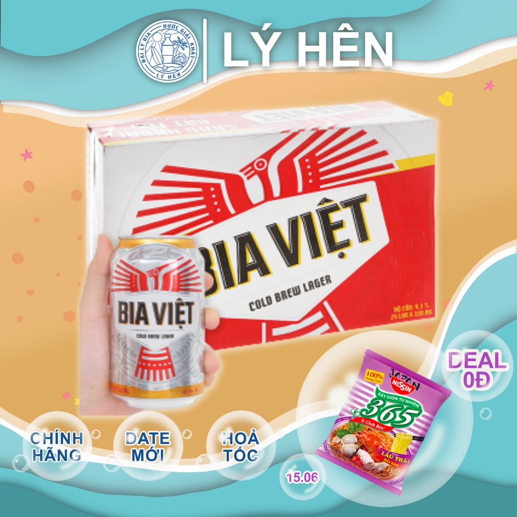 Thùng 24 Lon Bia Việt - Heineken Việt Nam 330ml/Lon Date Luôn Mới