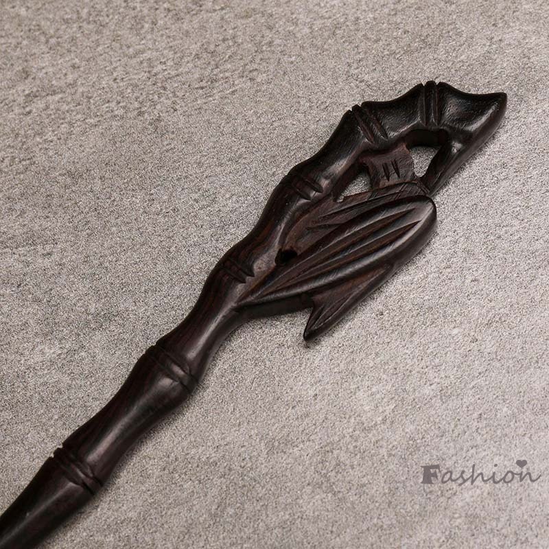 Trâm Cài Tóc Bằng Gỗ Đàn Hương Đen Khắc Thủ Công Phong Cách Trung Hoa Cổ Điển Dành Cho Nữ Mặc Sườn Xám