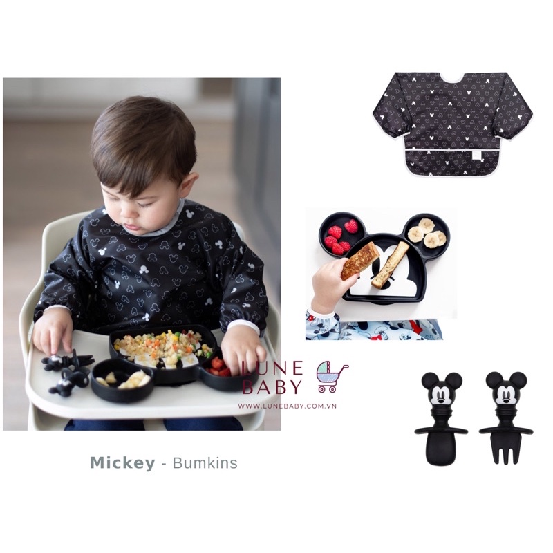Bumkins USA- Set khay, muỗng nĩa, yếm ăn dặm cho bé