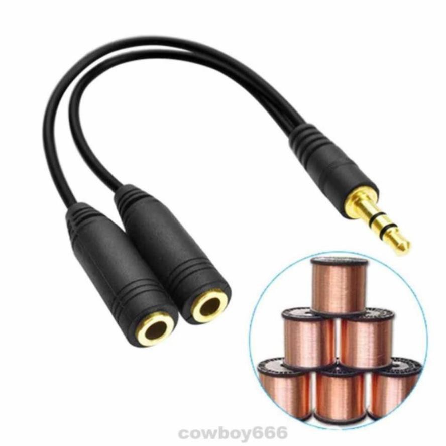 Dây Cáp Âm Thanh Chia Cổng Jack 3.5mm Ra 2 Cổng 3.5mm