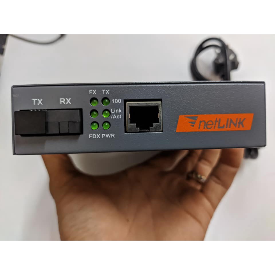 Converter Netlink 1100s 1 sợi quang nguồn 220v