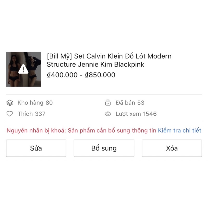 Set Calvin Klein Đồ Lót Modern Structure Jennie Kim Blackpink
