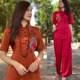 Đồ Lam Đi Chùa # Sẫm Lụa Cao Cấp # Đồ Bộ # Quần Áo Nữ