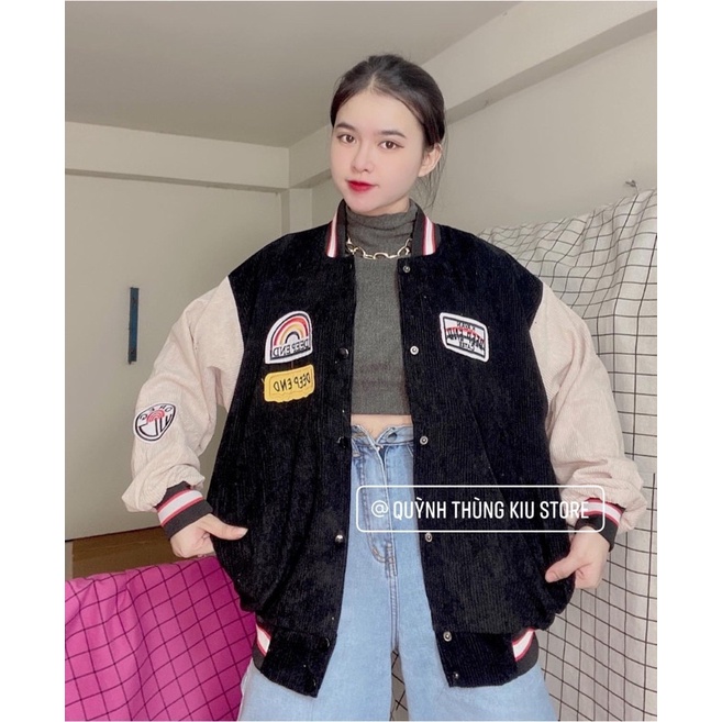 ÁO BOMBER NHUNG CẦU VÒNG