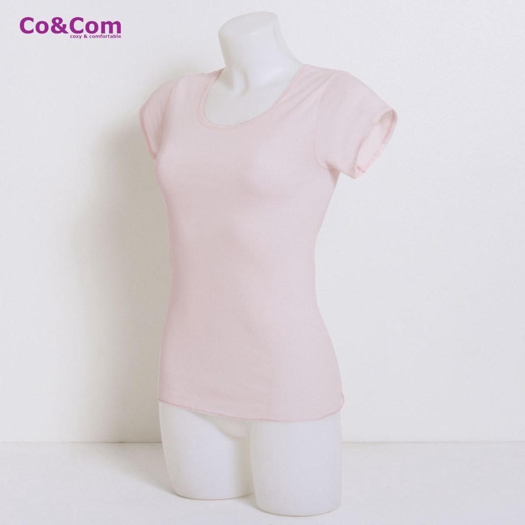 Áo T-Shirt Cổ Tròn Áo Thun Nữ Nhật Cotton Co&amp;Com WOMEN INER 1 Mềm Mại Thoáng Mát