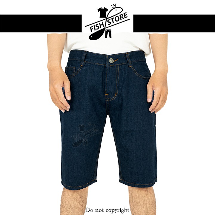 Quần short jean nam ngắn chất bò cao cấp big size kiểu trơn đơn giản FF56A