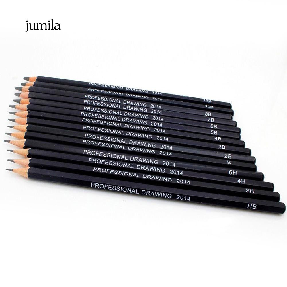 Bộ 14 bút chì 6h-12b vẽ chuyên nghiệp