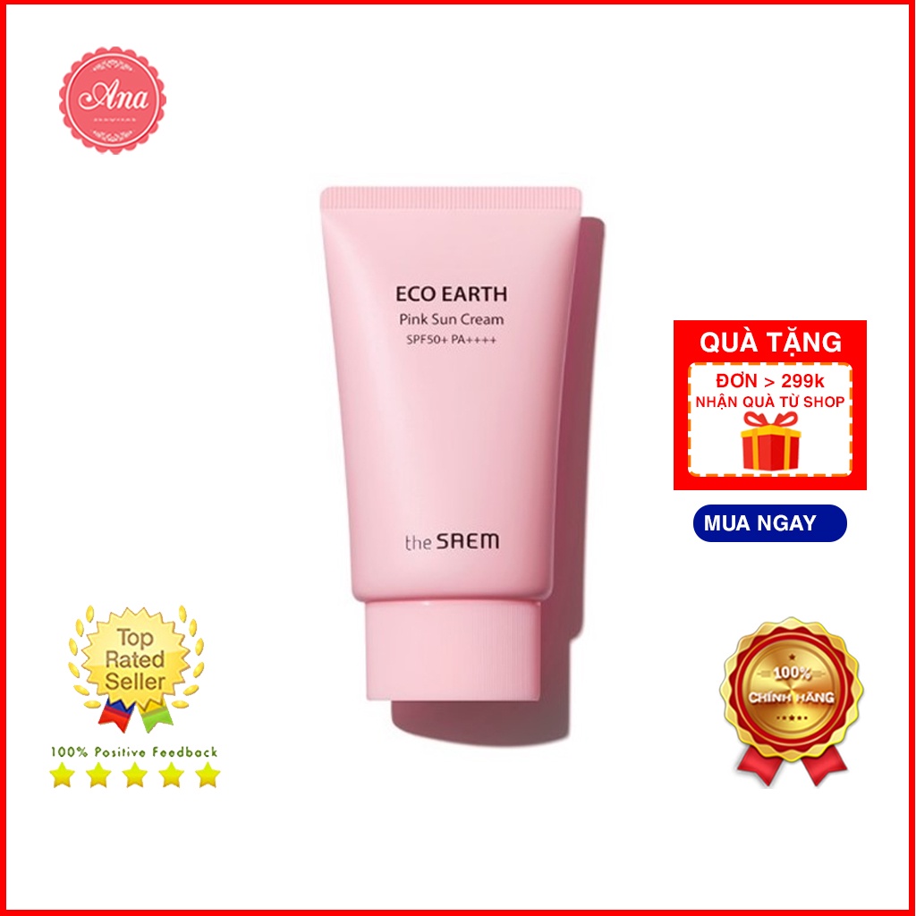 Kem chống nắng The Saem Eco Earth Power Pink 50ml